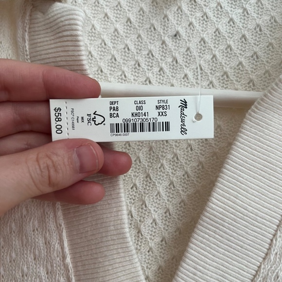 Madewell | Collared Pointelle Sweater Tee - Picture 4 of 9